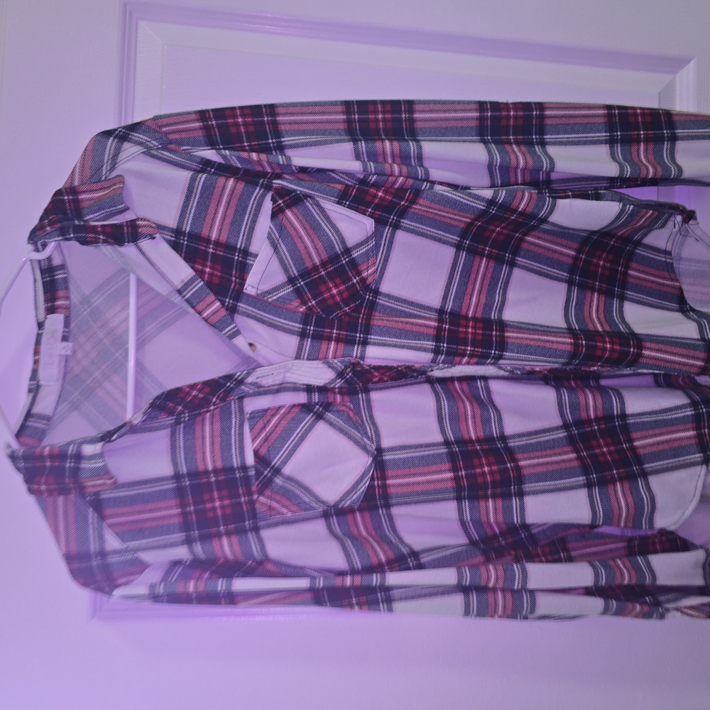 Plaid Button-Up Shirt